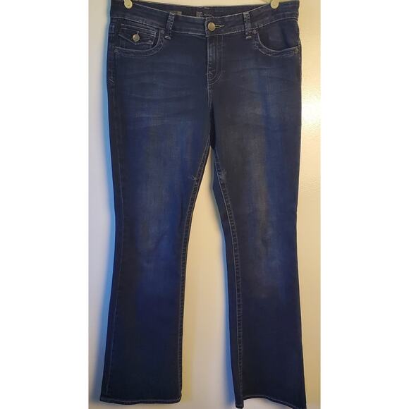 Kut From The Kloth Womens 12 Natalie High Rise Bootcut Jeans Blue Flap Pocket - Picture 2 of 11